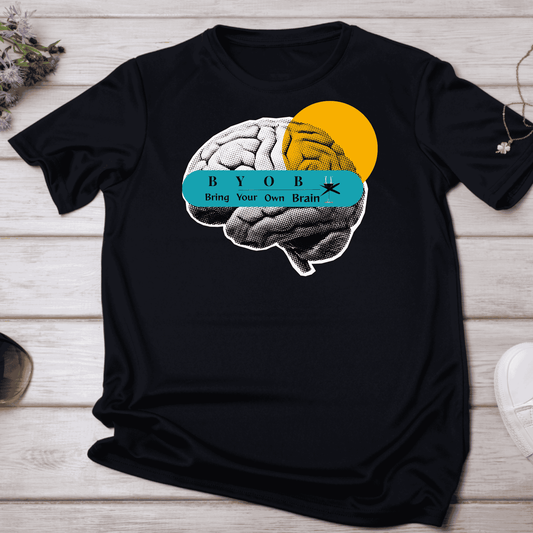 BYOB Minimalist Graphic T-Shirt - Unisex Oversized Carefree Corporate Edition