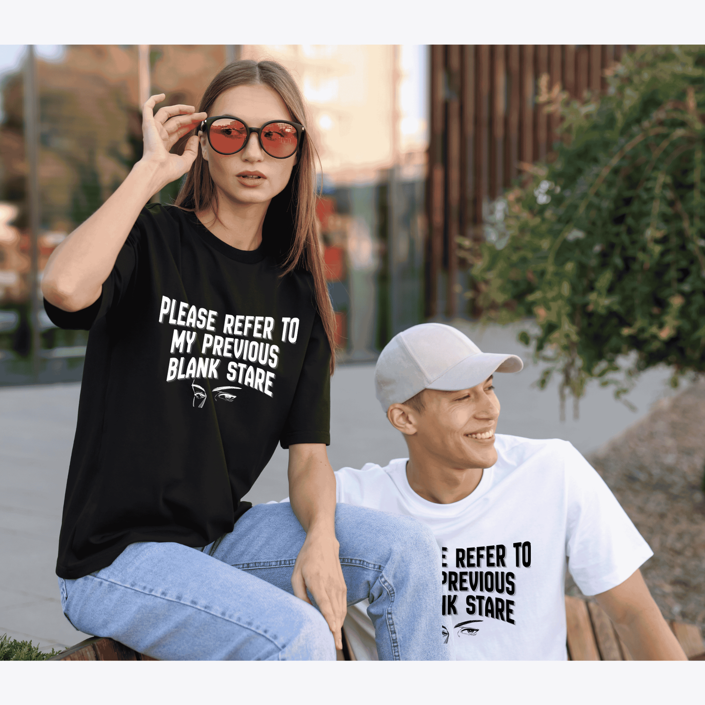 Retro Text Corporate Satire - Light Edition - Unisex Oversized Classic T-Shirt