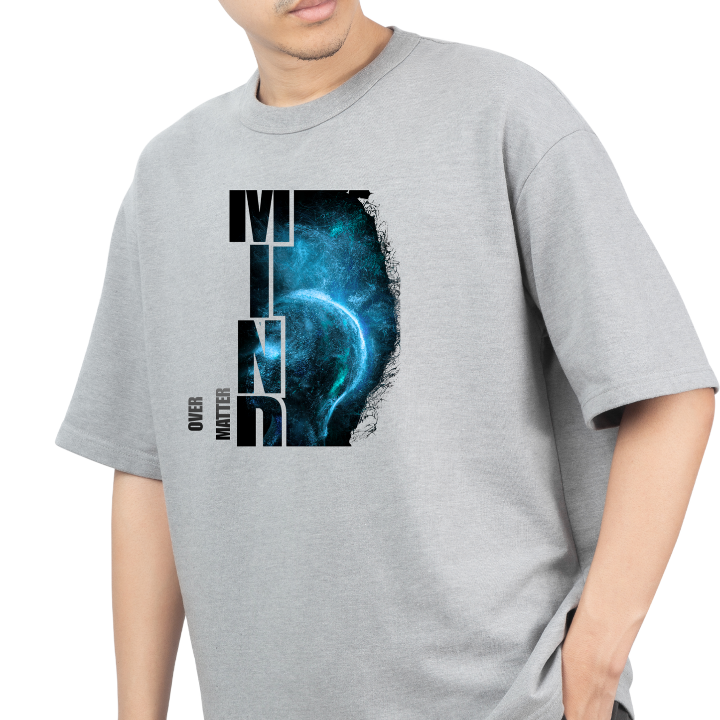 "Mind Over Matter" Cosmic Neural Unisex Oversized T-Shirt