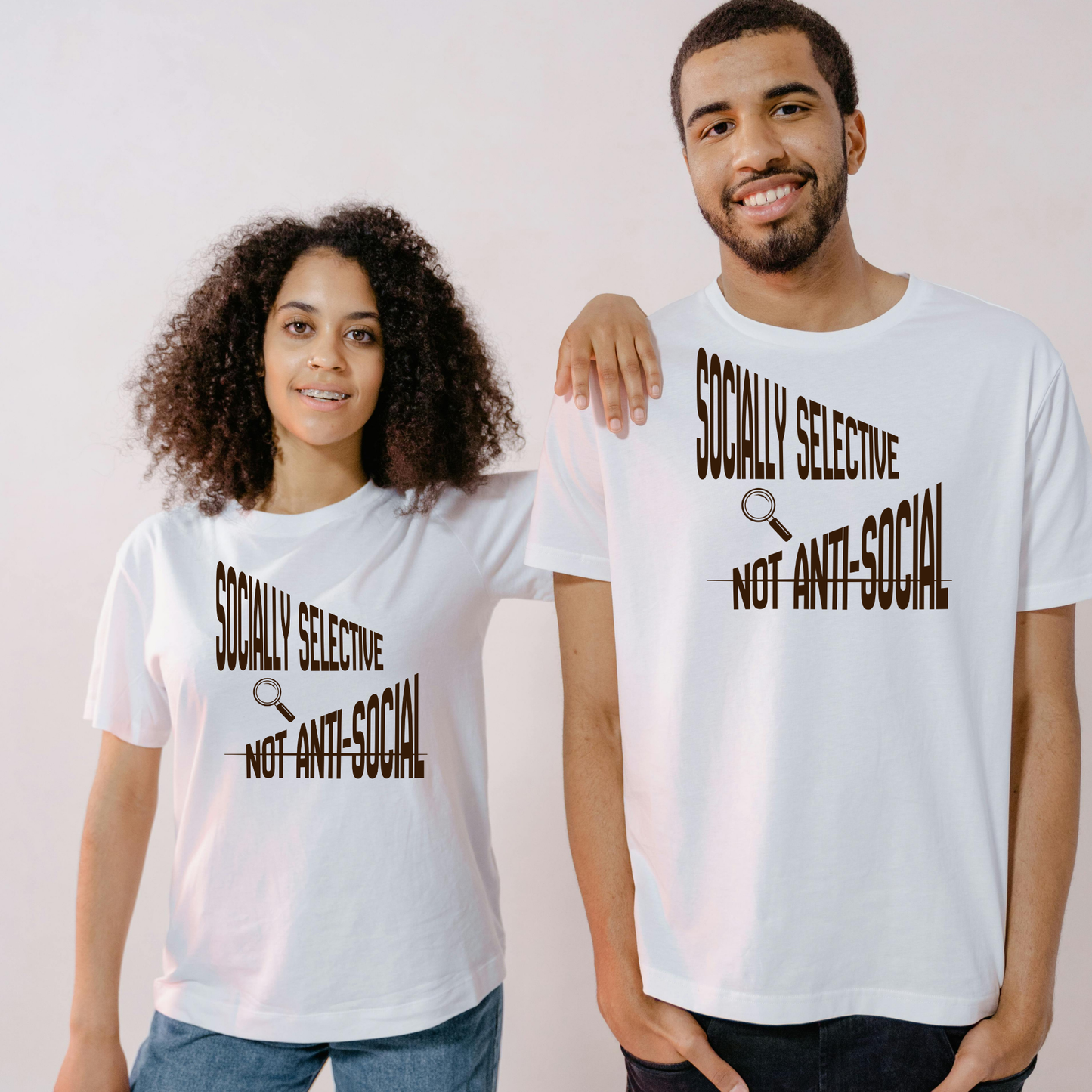 The Selective Dark Text Graphic Tee - Unisex Oversized Classic T-Shirt